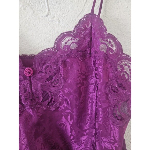Vintage 1990s Camisole Purple Lace By Deena Size M - Picture 2 of 4